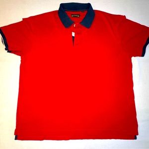 Orvis Polo Peru XL Red White Blue Pima Cotton Stretch Christmas Gift Preppy MCM